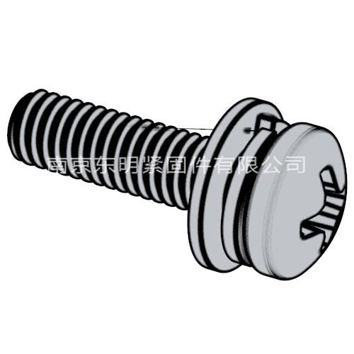 GB/T 9074.4 - 1988 十字槽盤頭螺釘、彈簧墊圈和平墊圈組合件